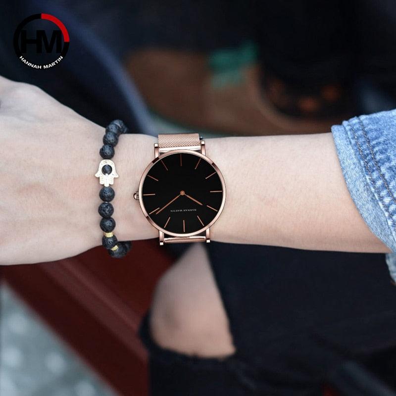 Relógio Feminino de Luxo HANNAH MARTIN + 1 Bracelete - Zion Store
