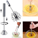 Batedor de Ovos e Misturador semiautomático de aço inoxidável - Zion Store
