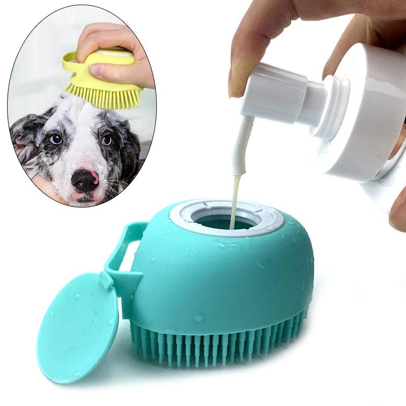 Escova macia de silicone para banho e massagem - Happy Dog - Zion Store