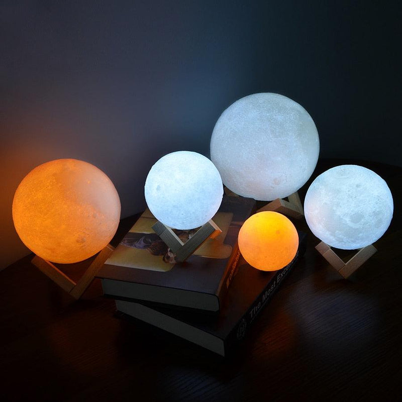 Luminária Led 3D Lua Cheia - Zion Store