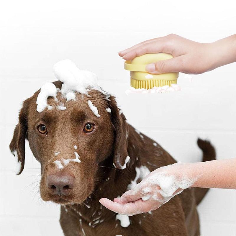 Escova macia de silicone para banho e massagem - Happy Dog - Zion Store